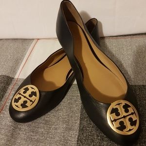 Tory Burch Benton black flats.
